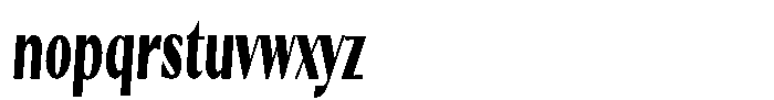 Kenisya Black Ultra Condensed Italic Font LOWERCASE