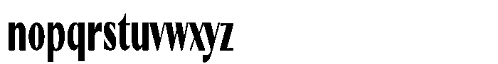Kenisya Black Ultra Condensed Font LOWERCASE