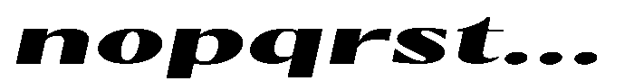 Kenisya Black Ultra Expanded Italic Font LOWERCASE