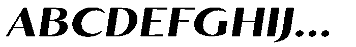 Kenisya Bold Expanded Italic Font UPPERCASE