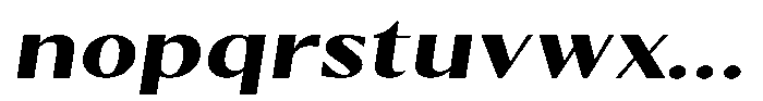 Kenisya Bold Expanded Italic Font LOWERCASE