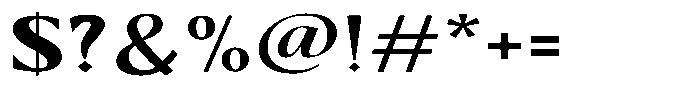 Kenisya Bold Expanded Font OTHER CHARS
