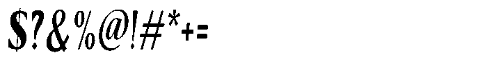 Kenisya Bold Extra Condensed Italic Font OTHER CHARS