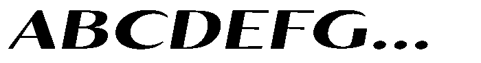 Kenisya Bold Extra Expanded Italic Font UPPERCASE
