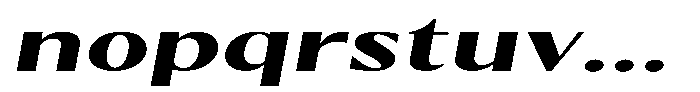Kenisya Bold Extra Expanded Italic Font LOWERCASE