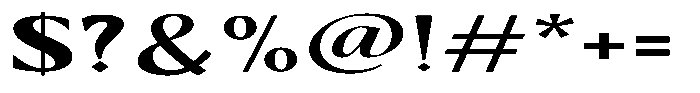 Kenisya Bold Extra Expanded Font OTHER CHARS