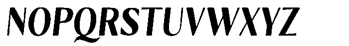Kenisya Bold Semi Condensed Italic Font UPPERCASE