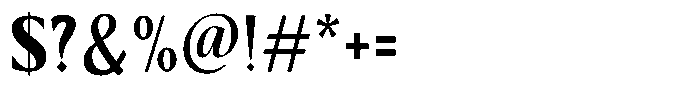 Kenisya Bold Semi Condensed Font OTHER CHARS