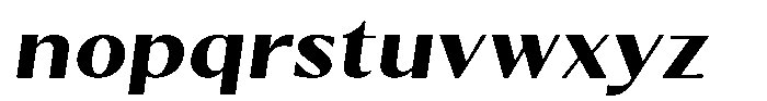 Kenisya Bold Semi Expanded Italic Font LOWERCASE