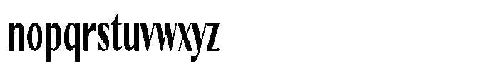 Kenisya Bold Ultra Condensed Font LOWERCASE