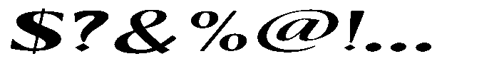 Kenisya Bold Ultra Expanded Italic Font OTHER CHARS