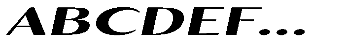 Kenisya Bold Ultra Expanded Italic Font UPPERCASE