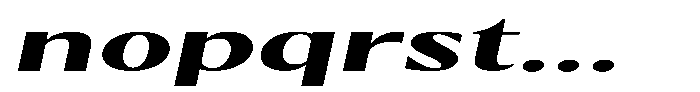 Kenisya Bold Ultra Expanded Italic Font LOWERCASE