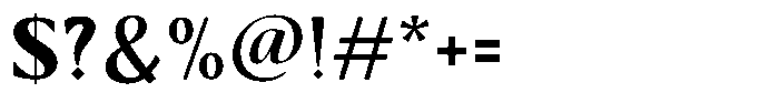 Kenisya Bold Font OTHER CHARS