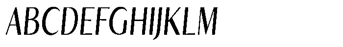 Kenisya Condensed Italic Font UPPERCASE