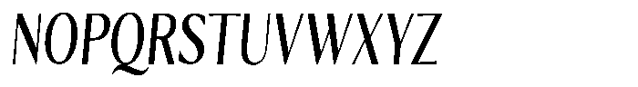 Kenisya Condensed Italic Font UPPERCASE