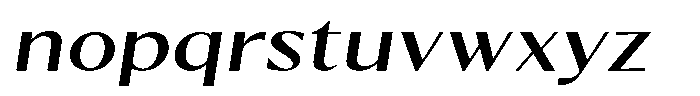 Kenisya Expanded Italic Font LOWERCASE