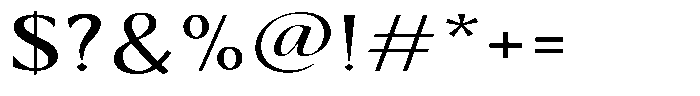 Kenisya Expanded Font OTHER CHARS