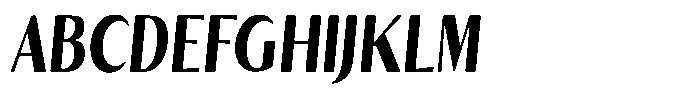Kenisya Extra Bold Condensed Italic Font UPPERCASE