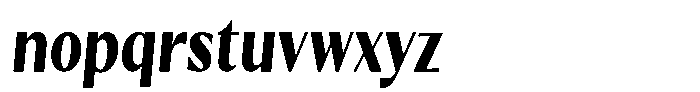 Kenisya Extra Bold Condensed Italic Font LOWERCASE