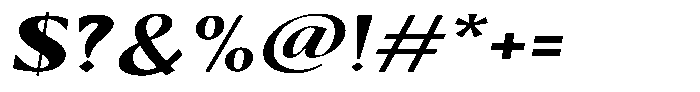 Kenisya Extra Bold Expanded Italic Font OTHER CHARS
