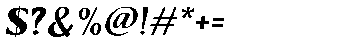 Kenisya Extra Bold Italic Font OTHER CHARS