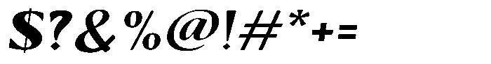 Kenisya Extra Bold Semi Expanded Italic Font OTHER CHARS