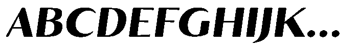 Kenisya Extra Bold Semi Expanded Italic Font UPPERCASE