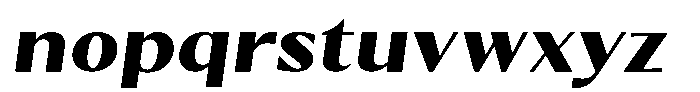 Kenisya Extra Bold Semi Expanded Italic Font LOWERCASE