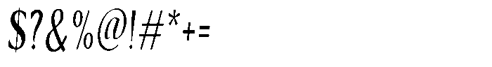 Kenisya Extra Condensed Italic Font OTHER CHARS