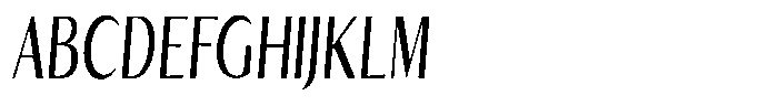 Kenisya Extra Condensed Italic Font UPPERCASE