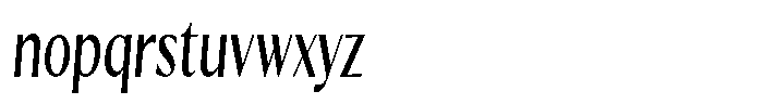 Kenisya Extra Condensed Italic Font LOWERCASE