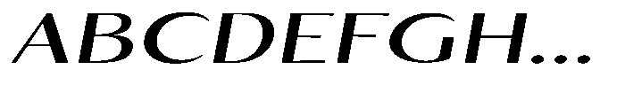 Kenisya Extra Expanded Italic Font UPPERCASE