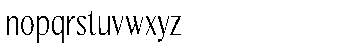 Kenisya Extra Light Condensed Font LOWERCASE