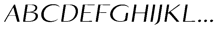 Kenisya Extra Light Expanded Italic Font UPPERCASE