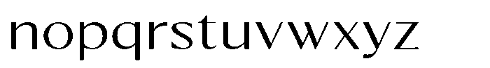 Kenisya Extra Light Expanded Font LOWERCASE