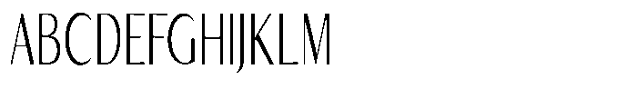 Kenisya Extra Light Extra Condensed Font UPPERCASE