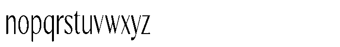 Kenisya Extra Light Extra Condensed Font LOWERCASE