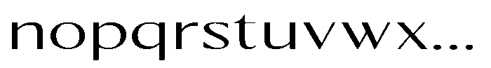Kenisya Extra Light Extra Expanded Font LOWERCASE