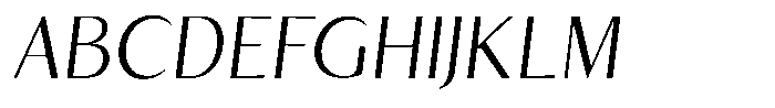 Kenisya Extra Light Italic Font UPPERCASE