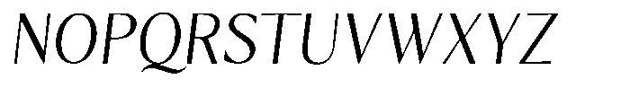 Kenisya Extra Light Italic Font UPPERCASE