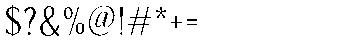 Kenisya Extra Light Semi Condensed Font OTHER CHARS