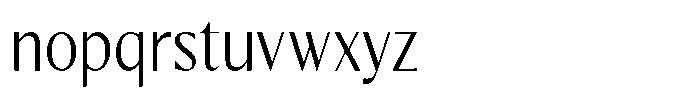 Kenisya Extra Light Semi Condensed Font LOWERCASE