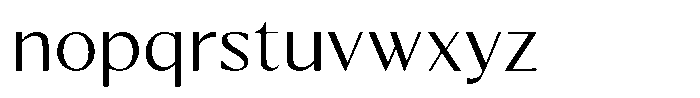 Kenisya Extra Light Semi Expanded Font LOWERCASE