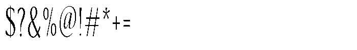 Kenisya Extra Light Ultra Condensed Font OTHER CHARS