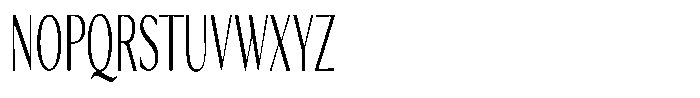 Kenisya Extra Light Ultra Condensed Font UPPERCASE