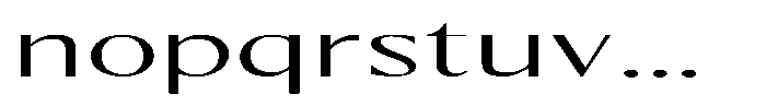 Kenisya Extra Light Ultra Expanded Font LOWERCASE