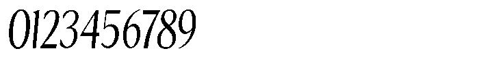 Kenisya Light Condensed Italic Font OTHER CHARS