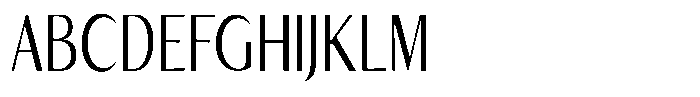 Kenisya Light Condensed Font UPPERCASE