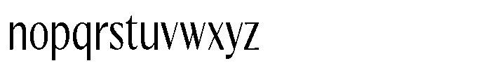 Kenisya Light Condensed Font LOWERCASE